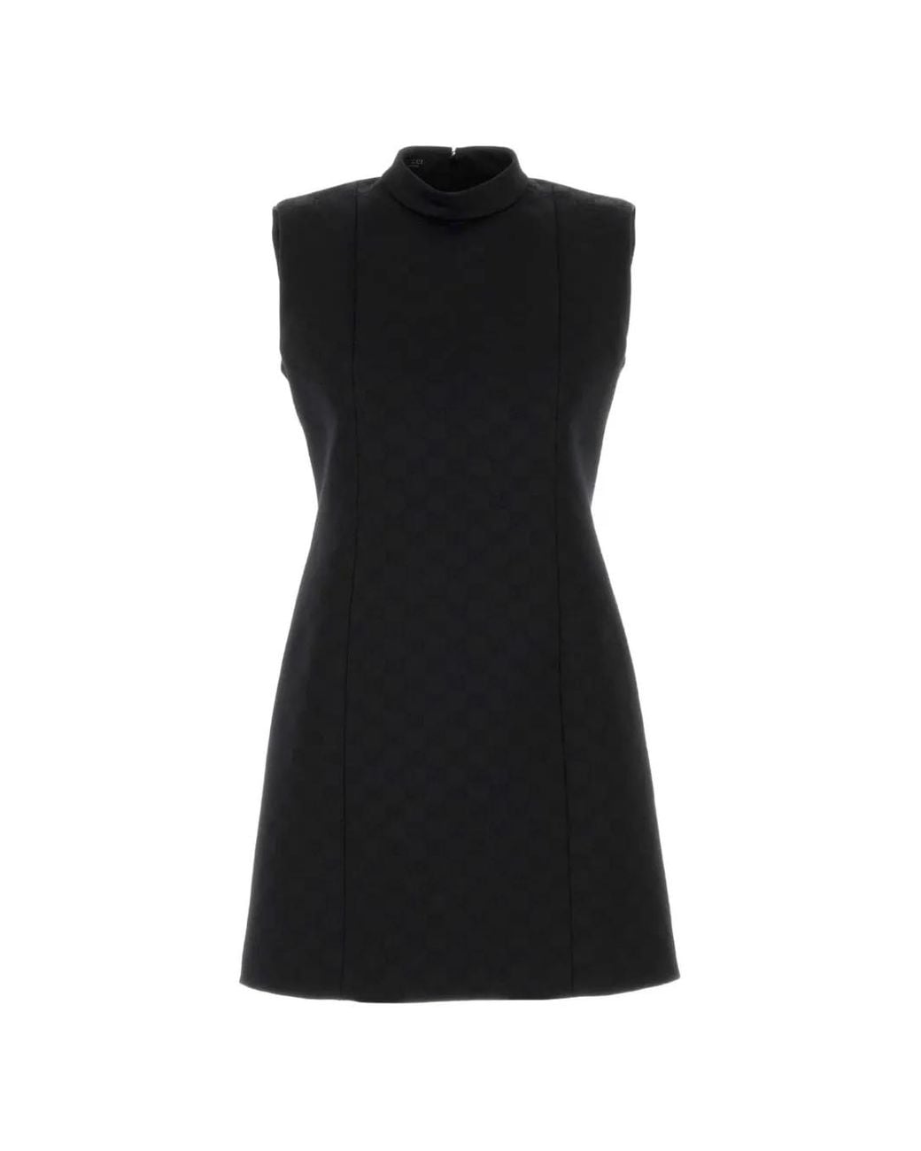 Gucci Black Gg Jacquard A-Line Mini Dress
