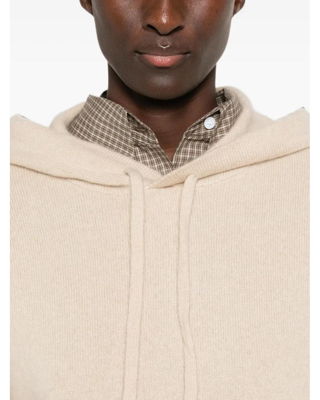 7 For All Mankind Natural Hoodie À Lien De Resserrage