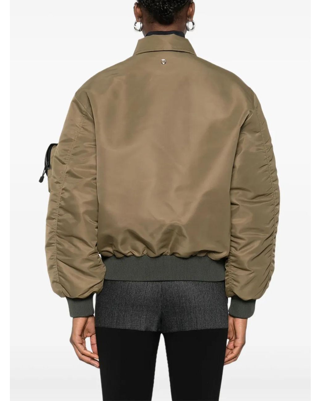 Coperni Green Pocket-Detail Bomber Jacket
