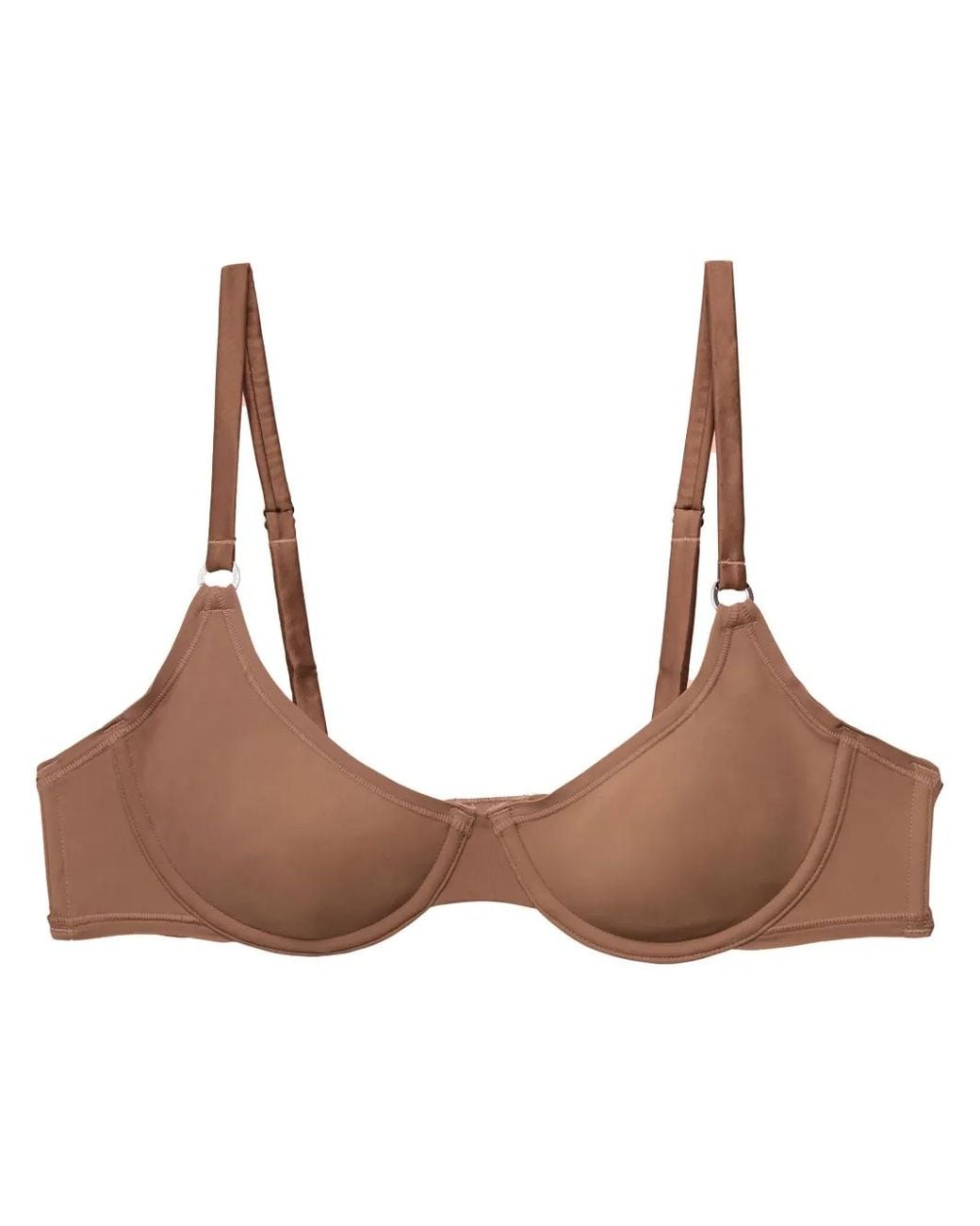 Fleur du Mal Brown Le Stretch Micro Demi Bra