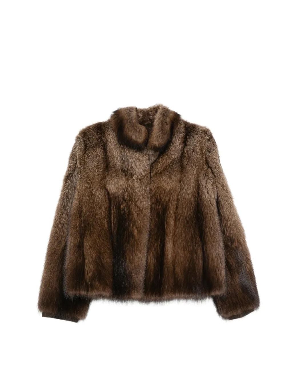 Liska Brown Fisher-Fur Jacket