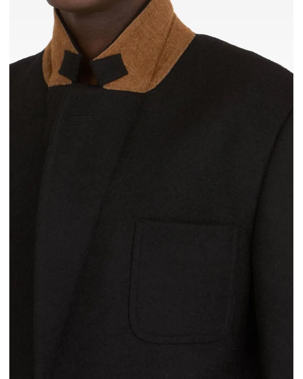Maison Margiela Black Felted Wool Jacket for men