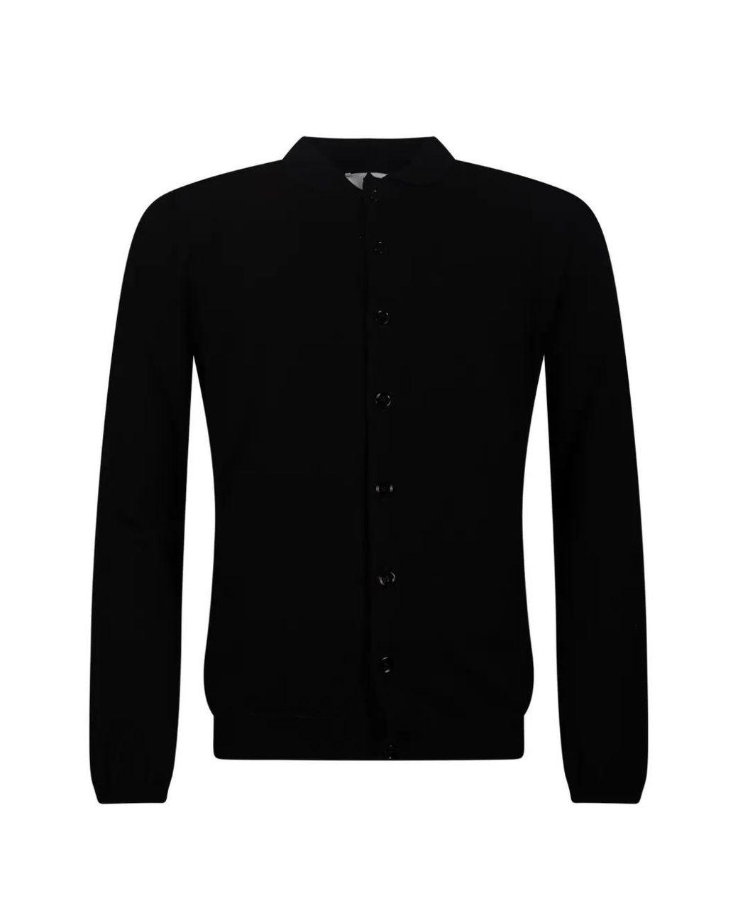 Amaranto Black Button-Up Cardigan for men