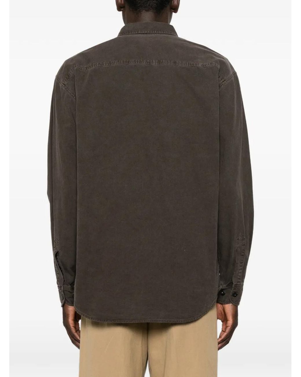 The Row Gray Sadel Chest-Pocket Button-Down Shirt for men