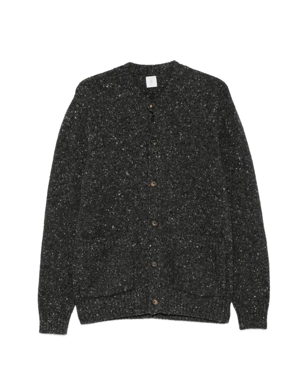 Eleventy Black Cardigan À Boutonnière for men