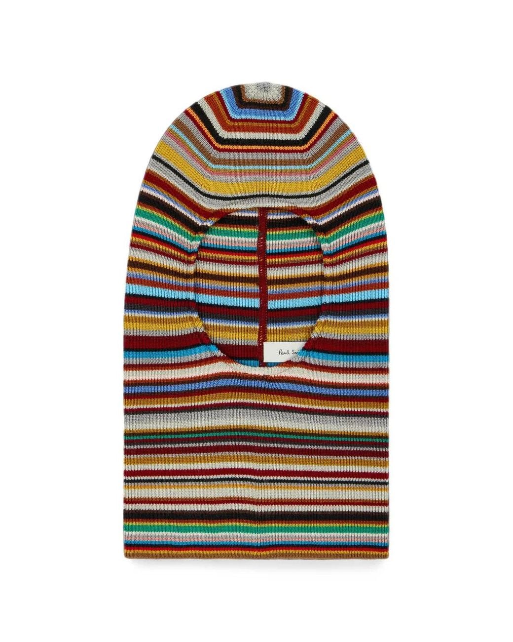Paul Smith Gray Merino-Wool 'Signature Stripe' Balaclava for men