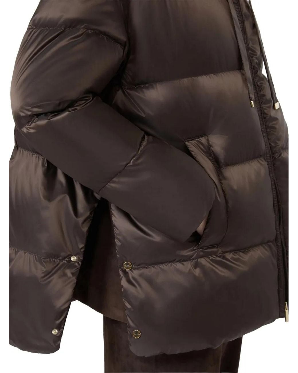 Max Mara Brown Short Roomy Puffer Jacket