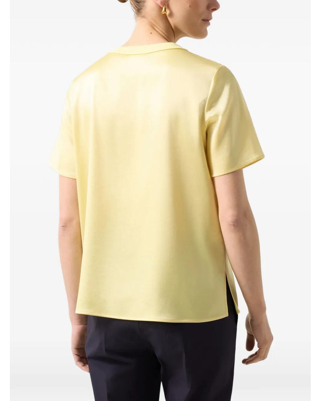 Bogner Yellow Dylan Satin-Finish Top