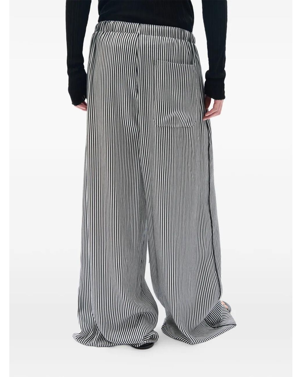 Ann Demeulemeester Gray Albertus Relaxed Striped Trousers for men