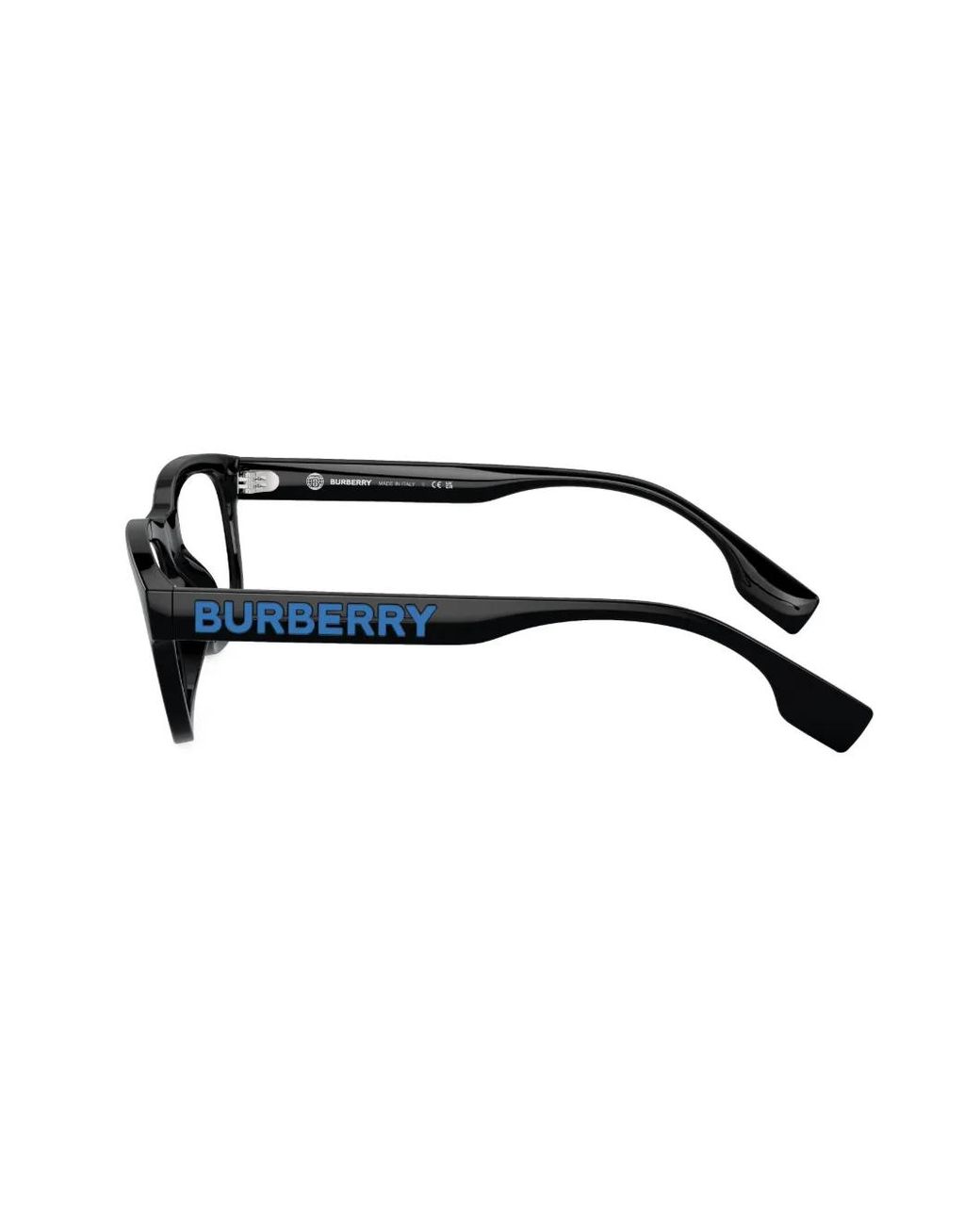 Burberry Brown Logo-Print Rectangle-Frame Glasses for men