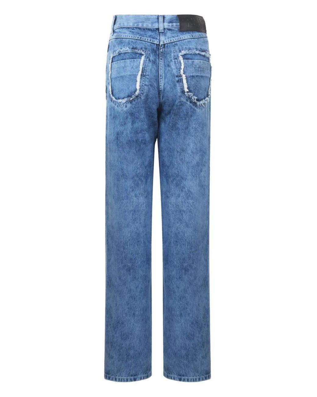 Ports 1961 Blue Jacquard Straight-Leg Trousers