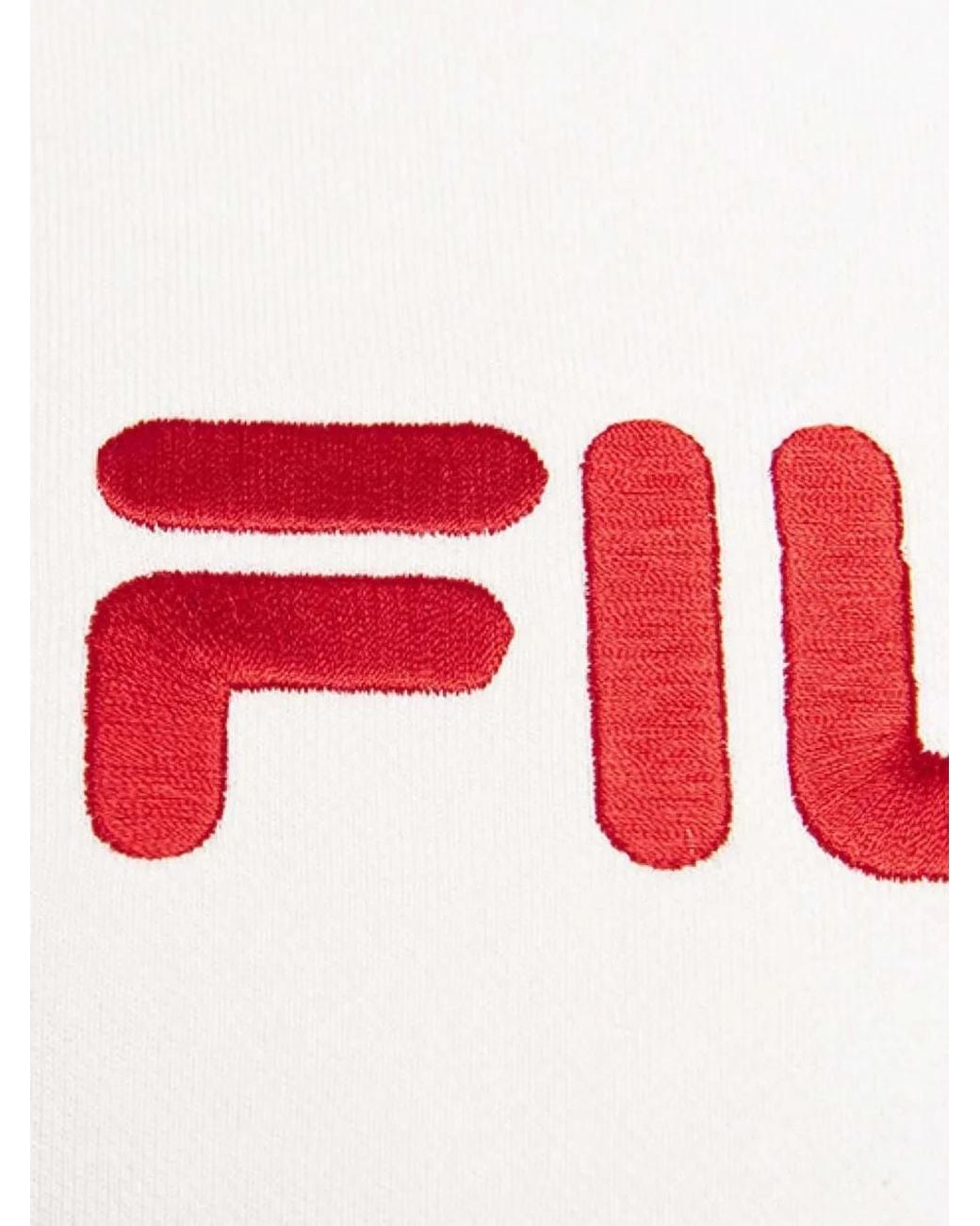 Fila White Chest Logo Crew Neck Sweatshirt