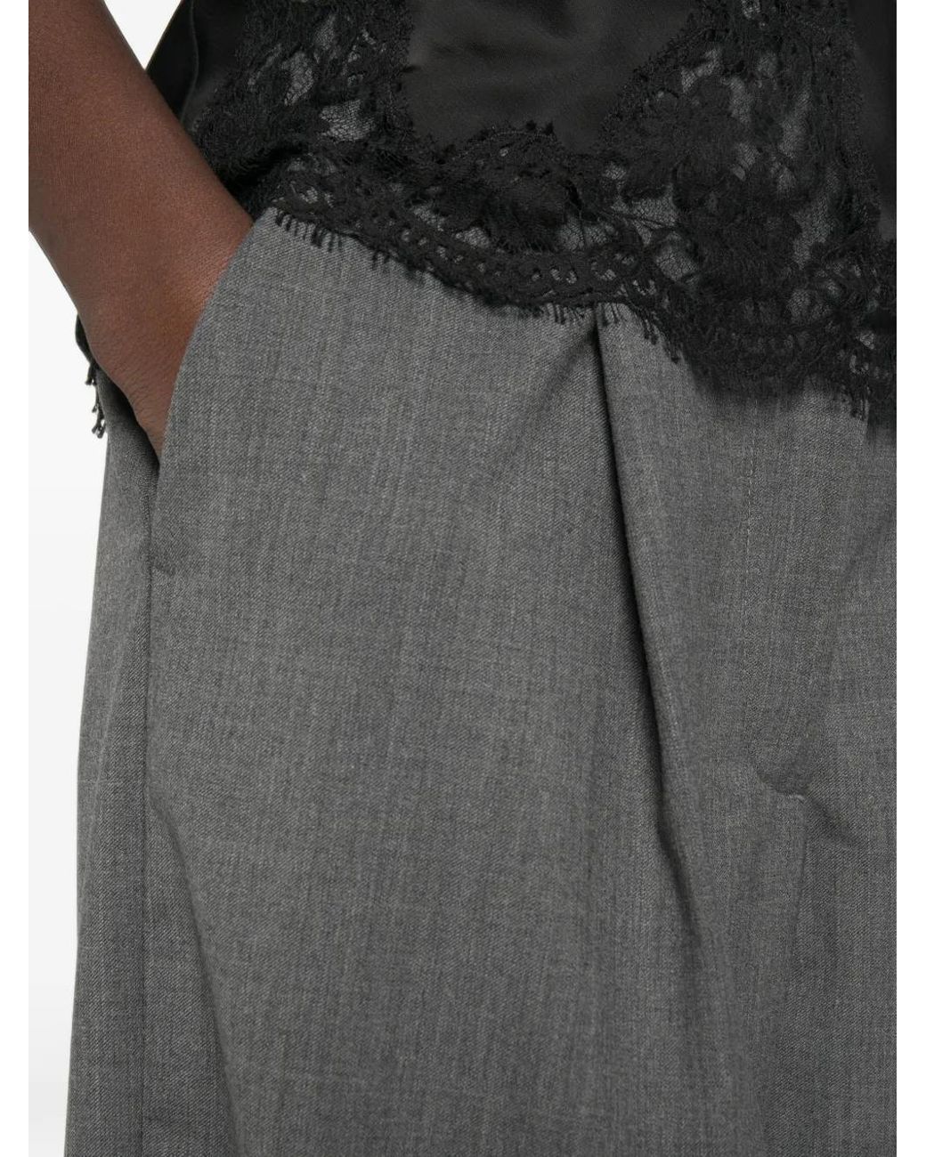 Thelatest Gray Pantalon Ample À Plis E-Axel