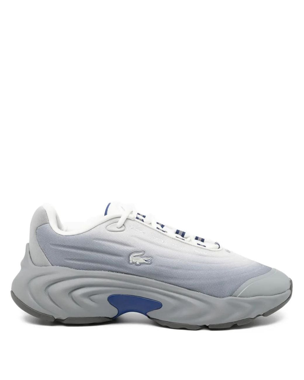 Lacoste Gray Logo-Embroidered Trainers for men