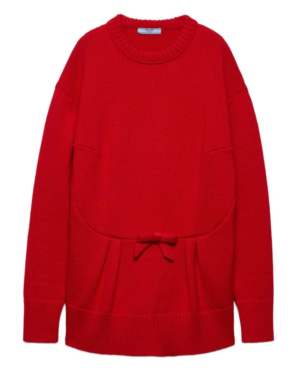 Pull À Détails De Nœuds Prada en coloris Red