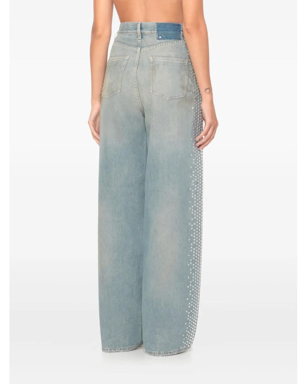 Golden Goose Deluxe Brand Blue Embellished Jeans