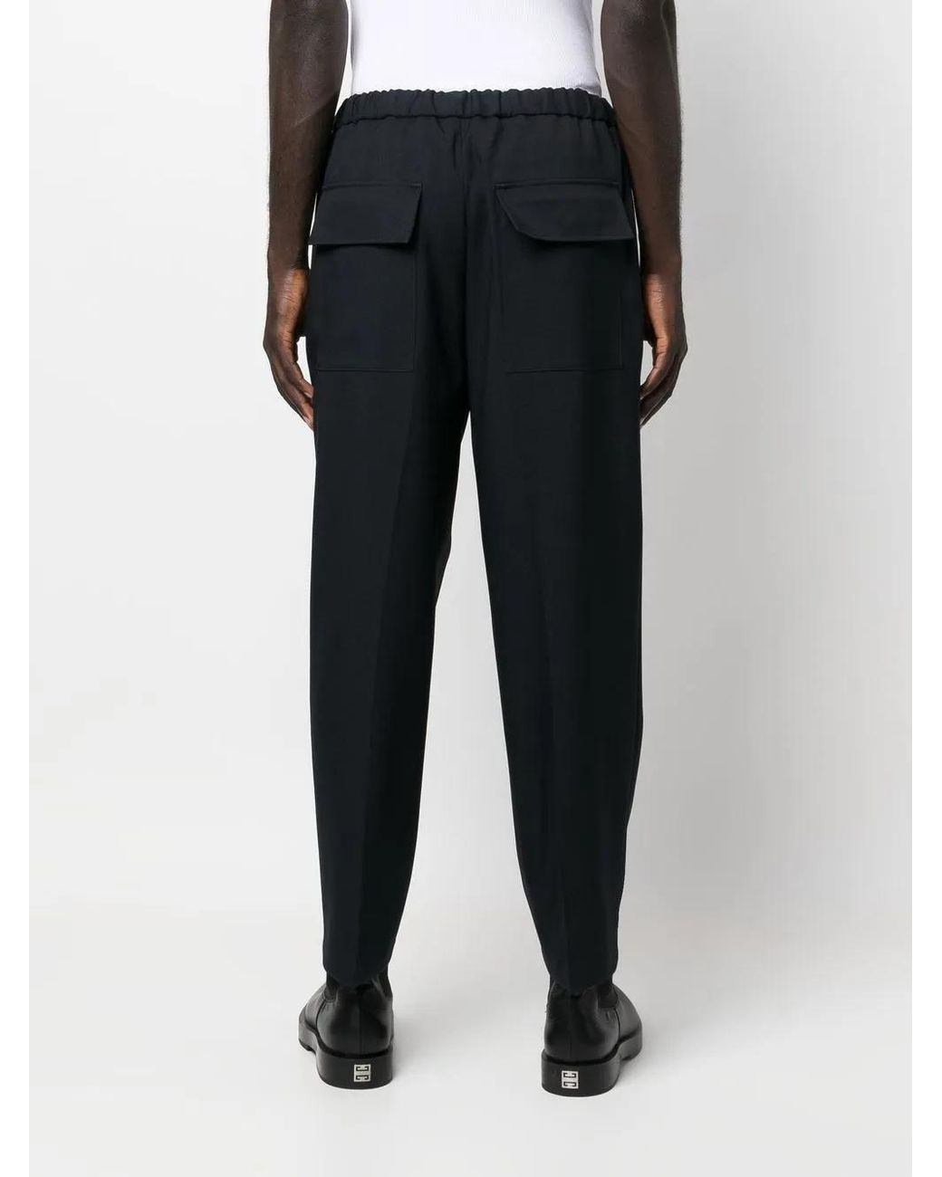 Jil Sander Blue Cropped Tailored Trousers for men