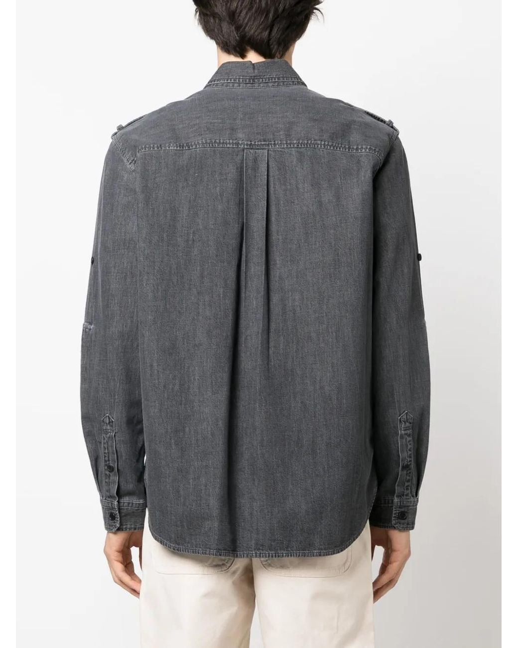 Isabel Marant Black Cesar Denim Shirt for men