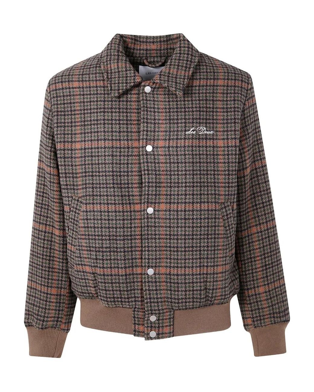 Chaqueta Bómber Con Motivo Pied De Poule Les Deux de hombre de color Gray