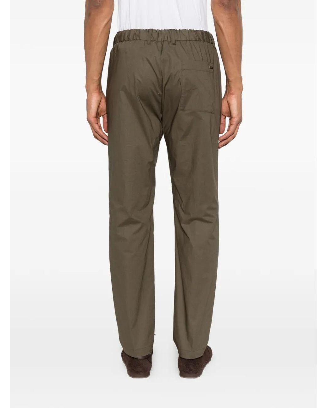 Herno Gray Drawstring Pleated Trousers for men