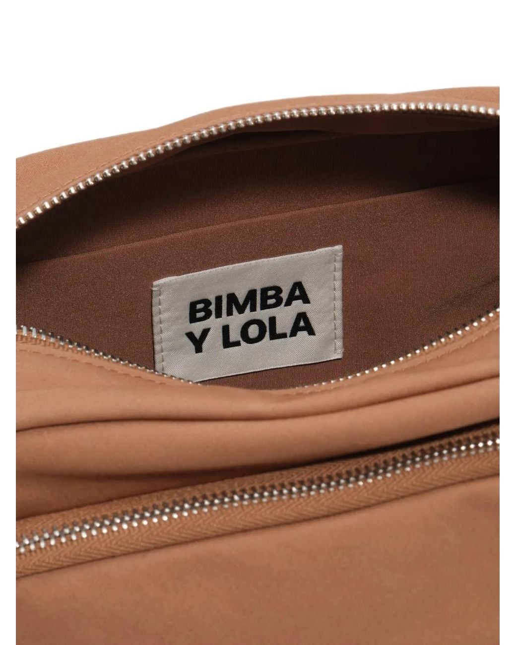 Bimba Y Lola Brown Grand Sac À Bandoulière À Poche En Coton Clair