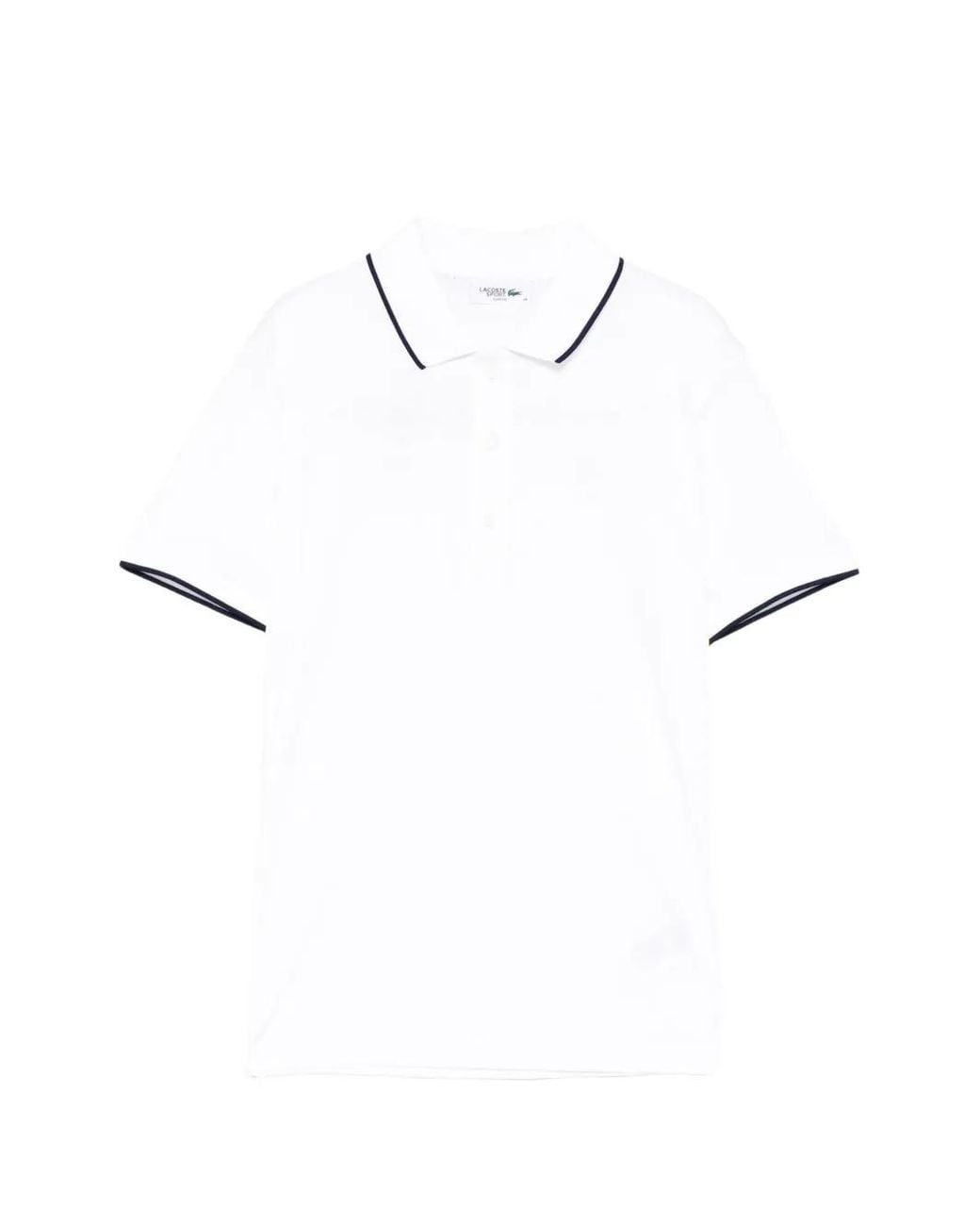 Lacoste White Tennis Heritage Ultra Dry Stretch Polo