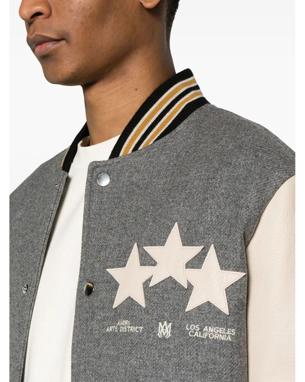 Amiri Gray Bomber Jacket for men