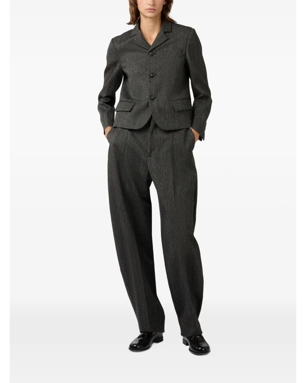 Tod's Black Button-Fastening Cropped Blazer