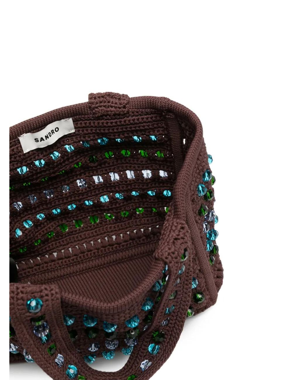 Sandro Black Sac Cabas Atlantis En Crochet