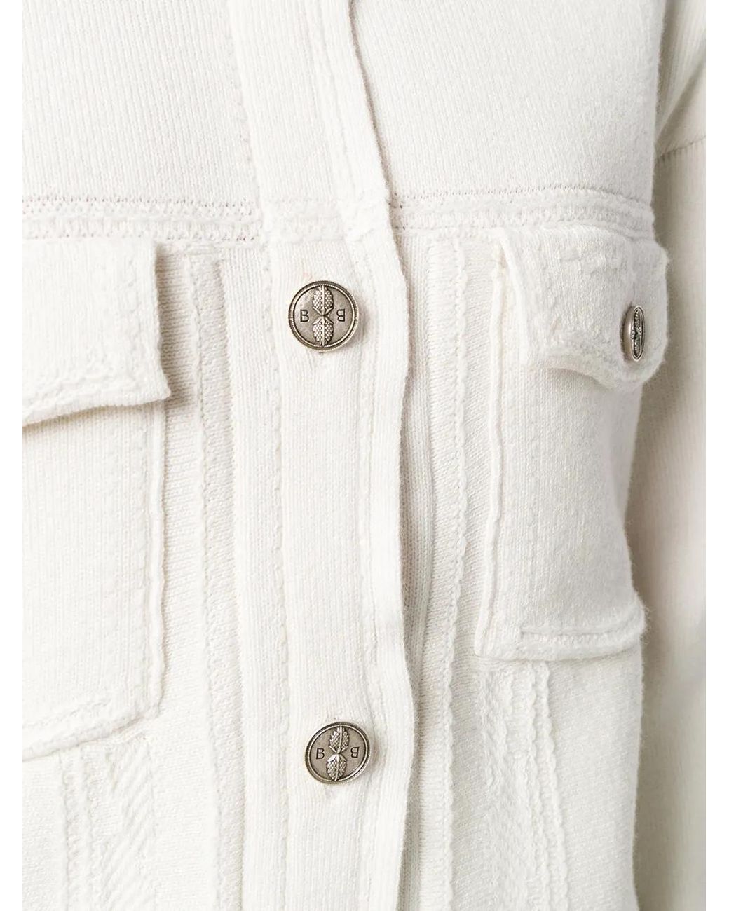 Barrie White Contrast-Stitching Denim-Effect Jacket