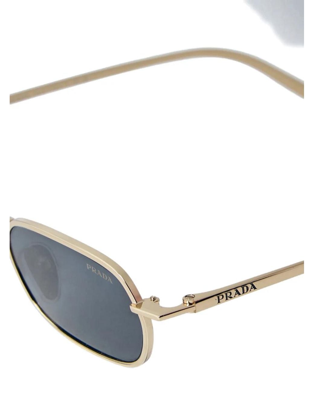 Prada Blue Rectangle-Frame Sunglasses