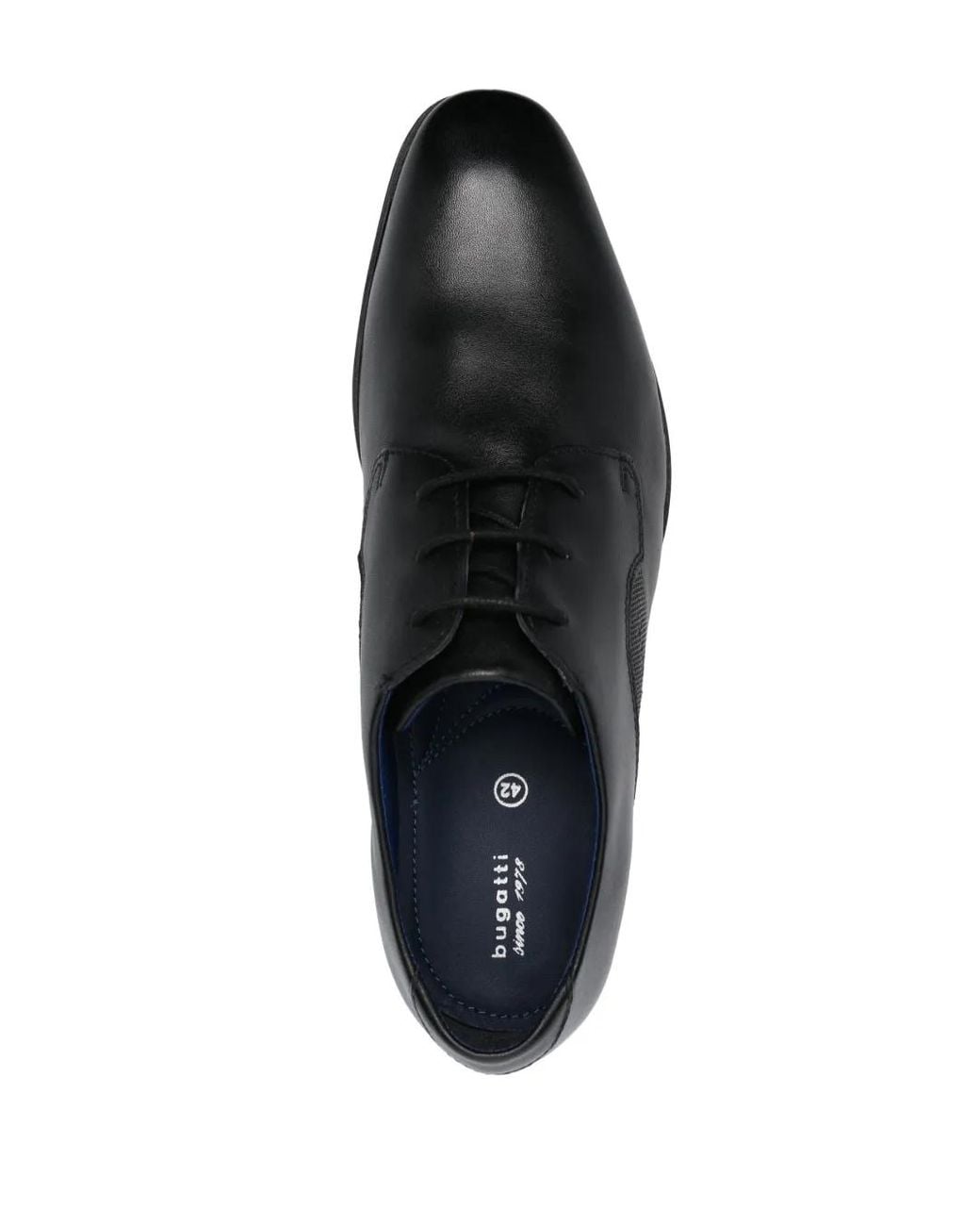 Bugatti Black Mattia Eco Leather Oxford Shoes for men