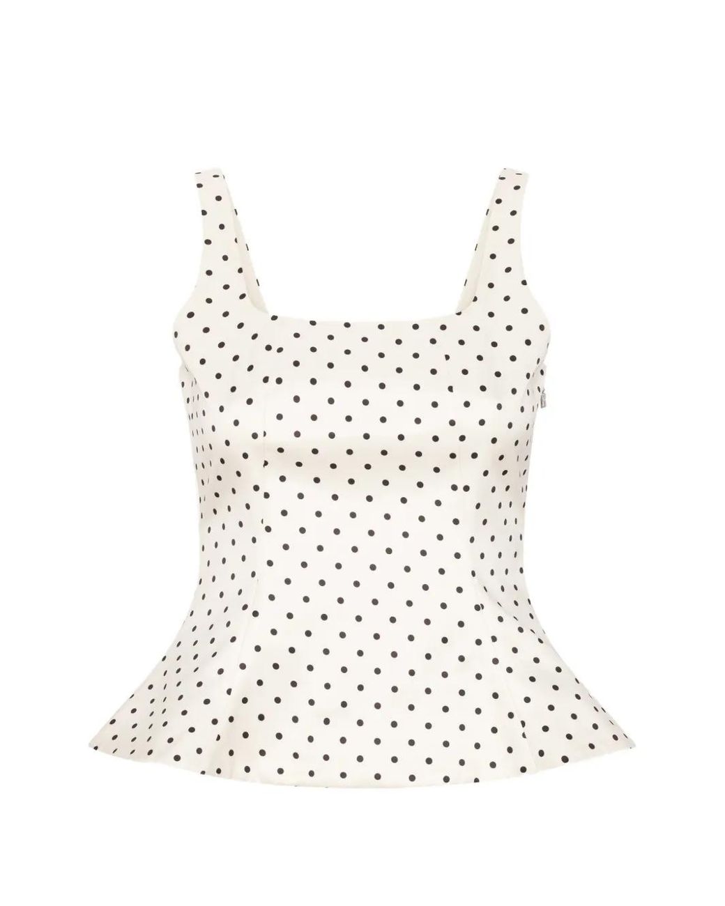 ROTATE BIRGER CHRISTENSEN White Polka Dot Top