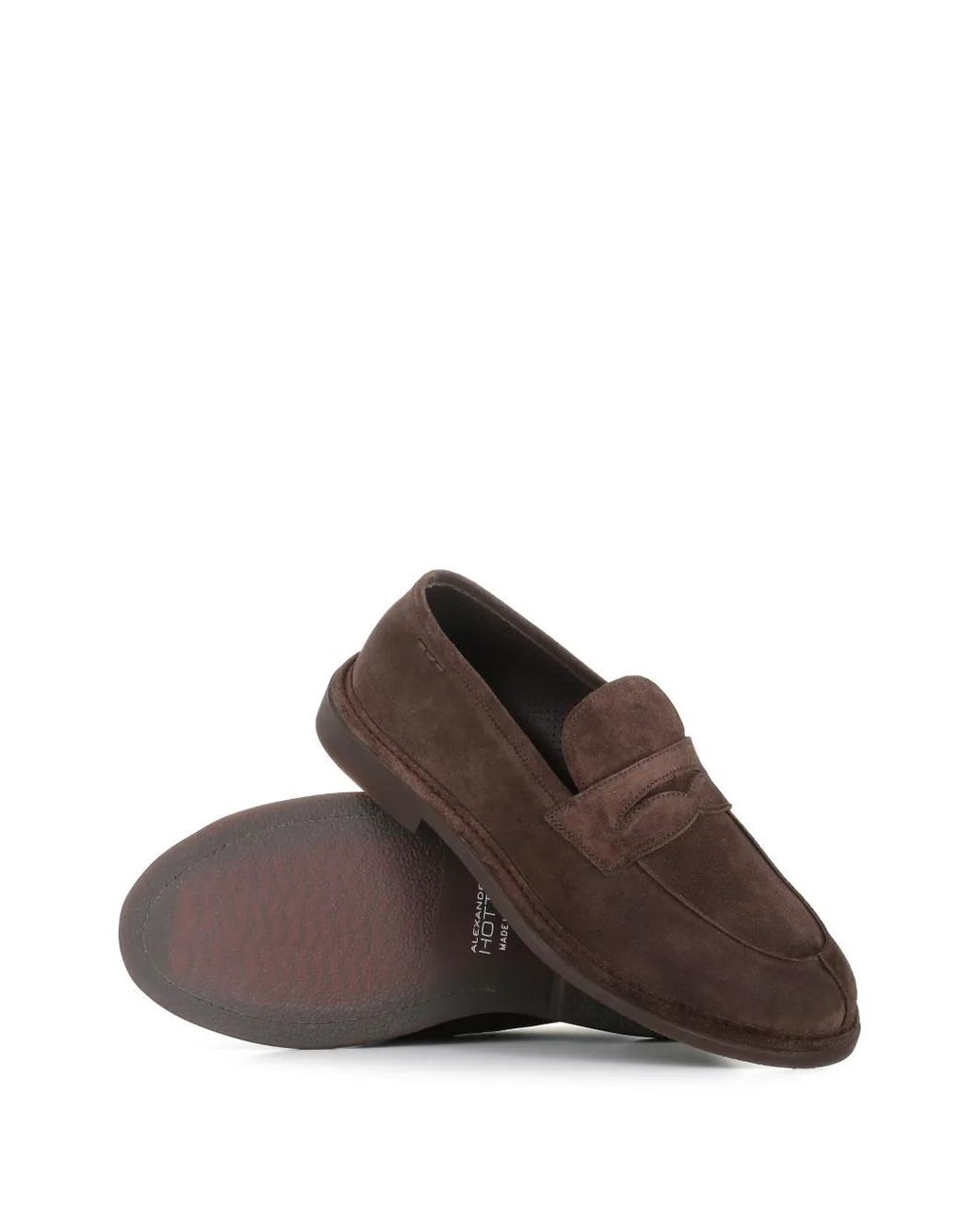 Alexander Hotto Brown Penny-Strap Loafers for men