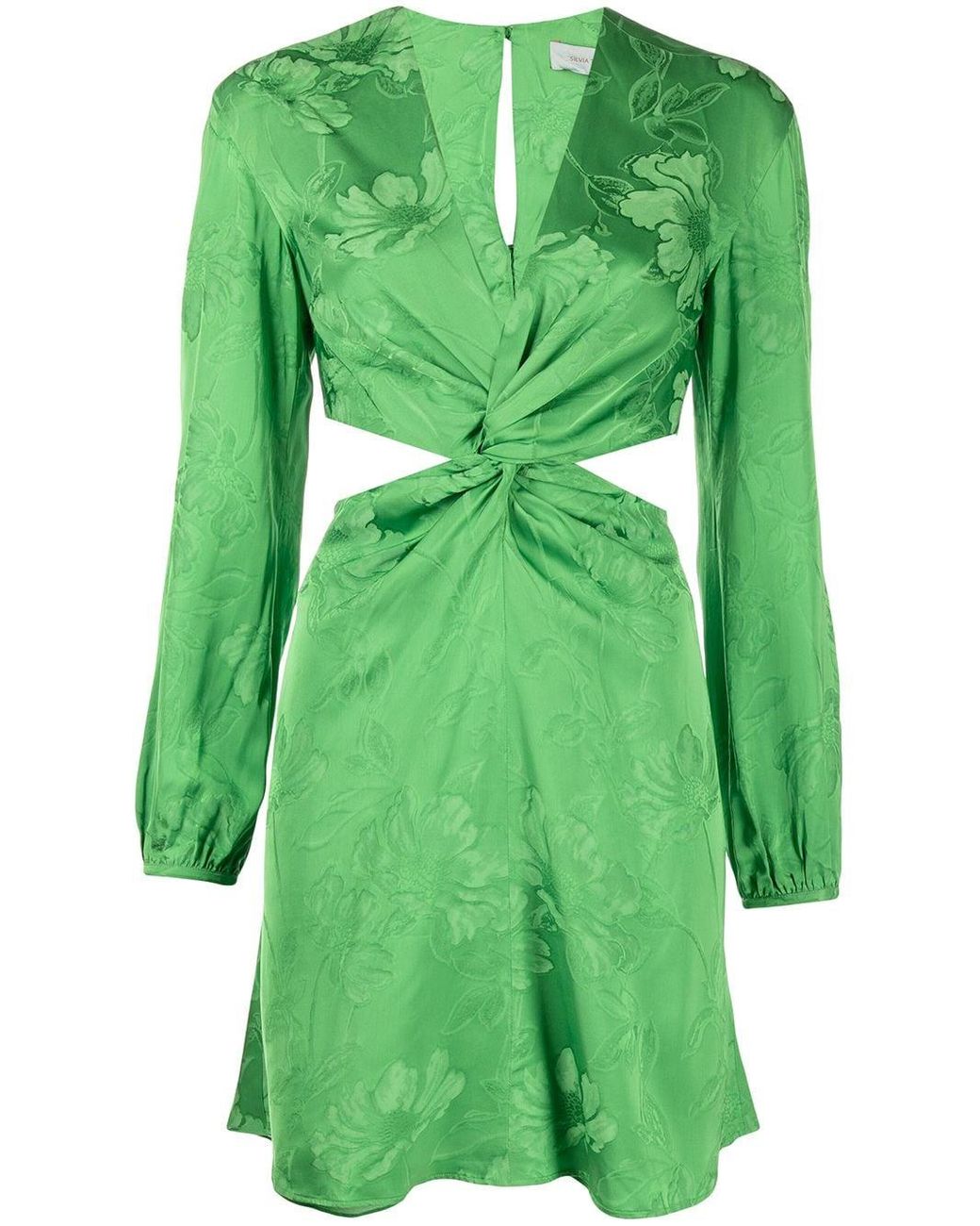 Silvia Tcherassi Jodie Twist-detail Mini Dress in Green | Lyst