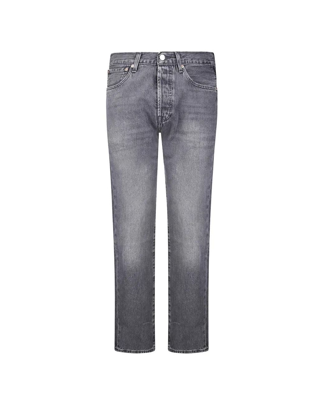 Levi's Gray Jean 501 À Effet Délavé for men