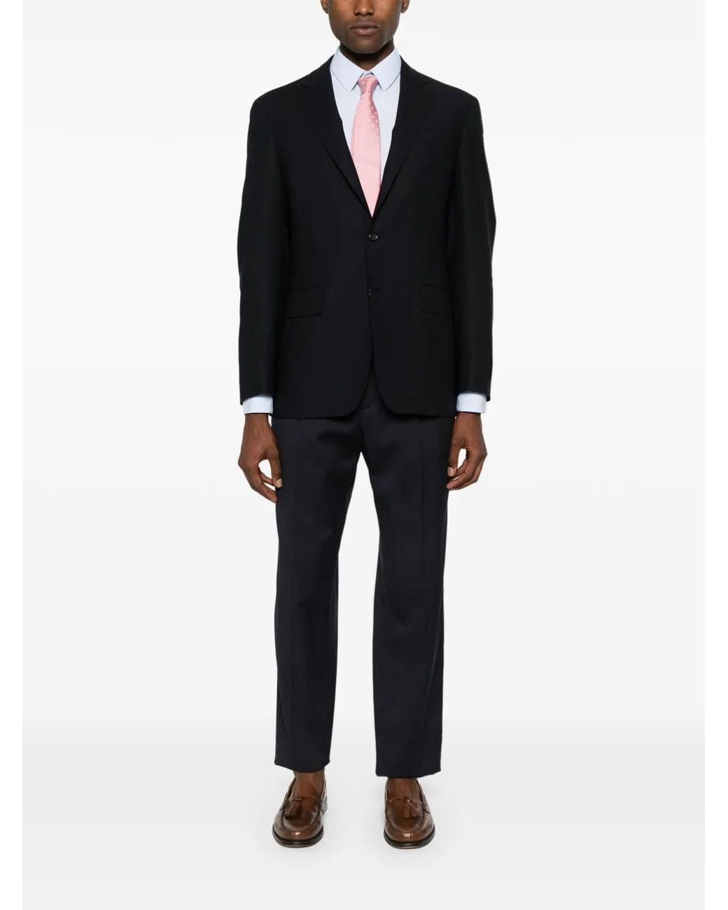 Canali Black Single-Breasted Notched-Lapel Jacket for men