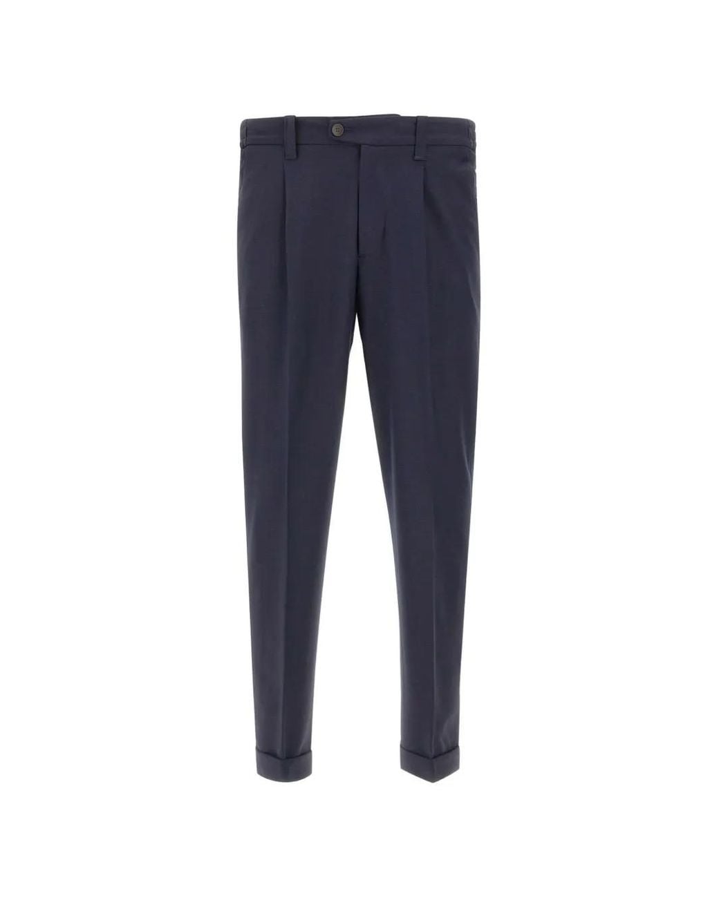 Pantalones con botones Devore de hombre de color Blue