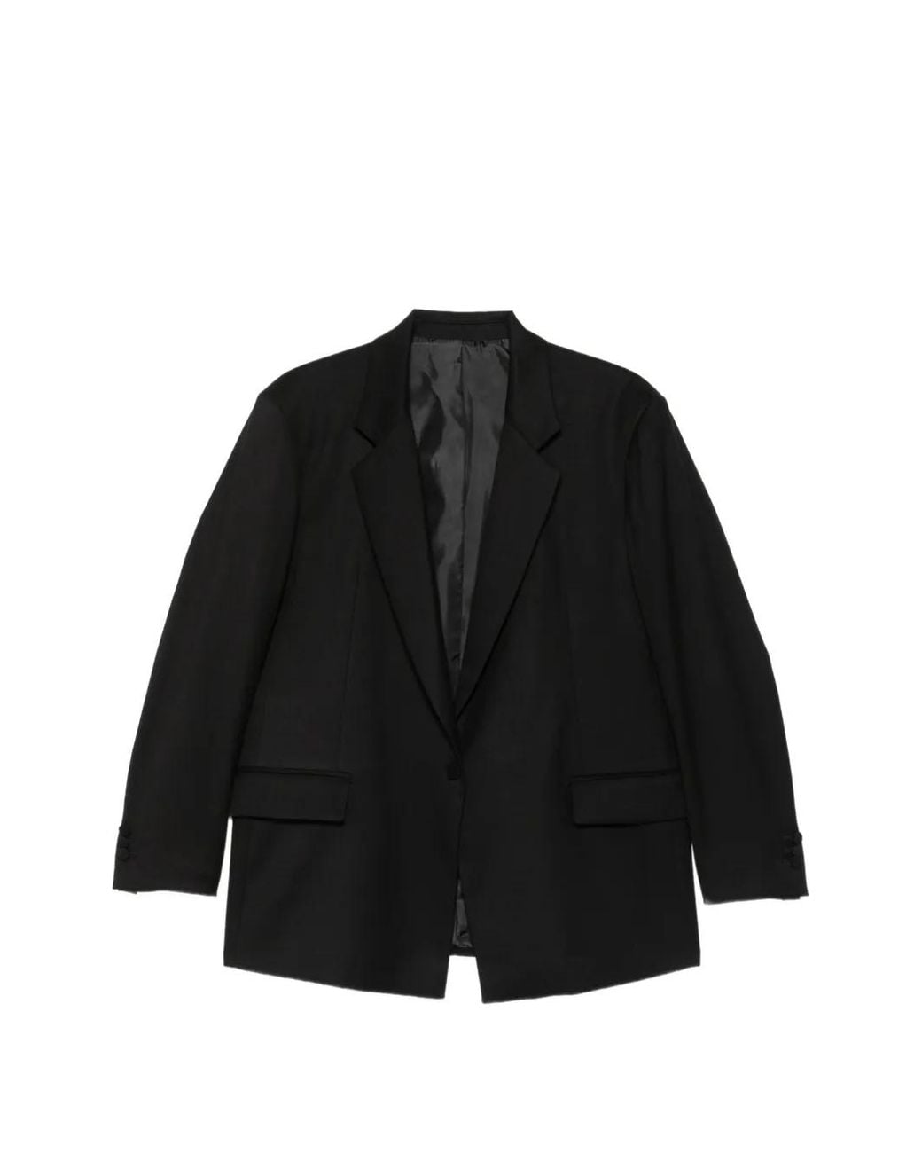 MARSĒM Black Single-Breasted Notched-Lapels Blazer