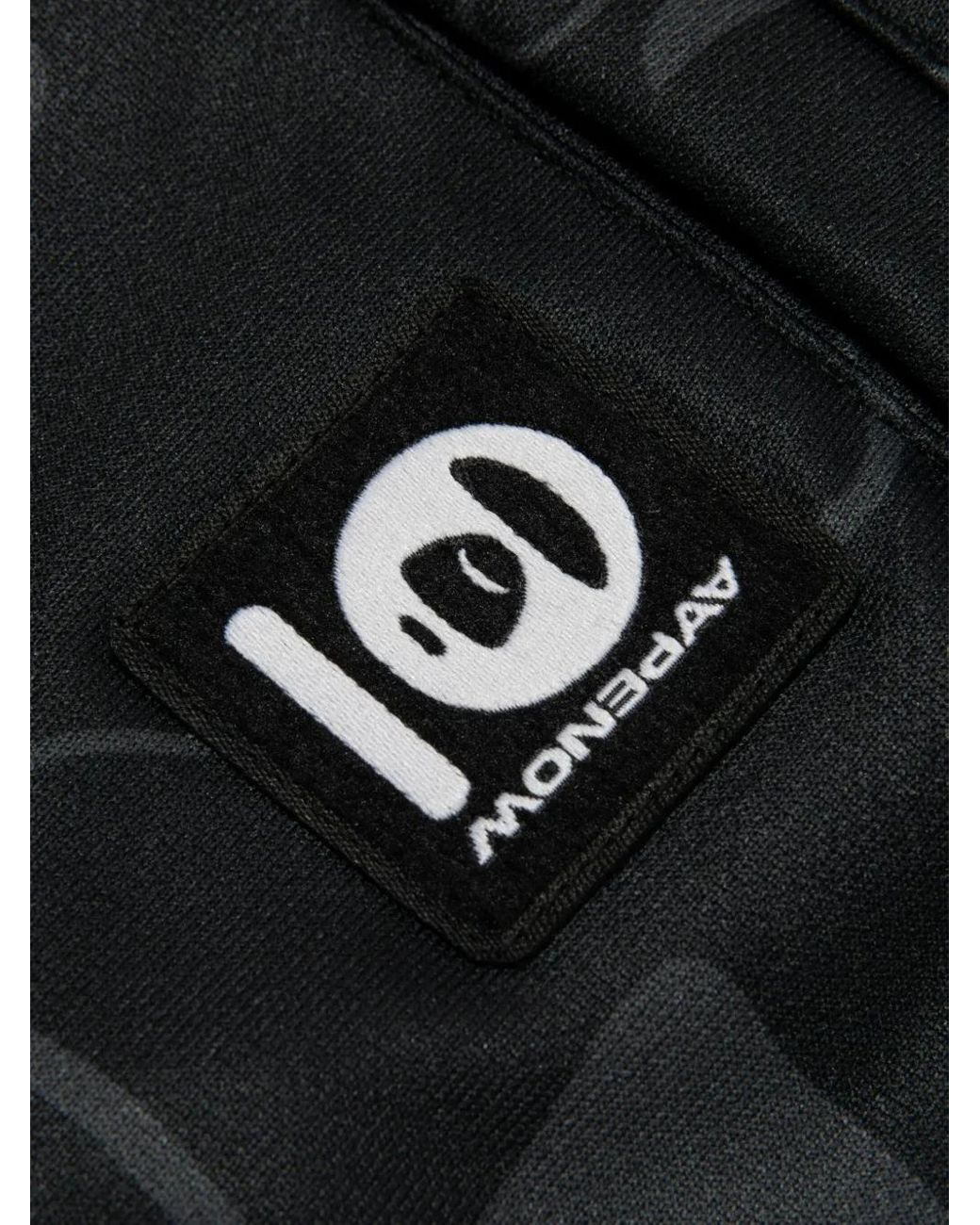 Aape By A Bathing Ape Black Ape Head Camouflage Track Pants for men
