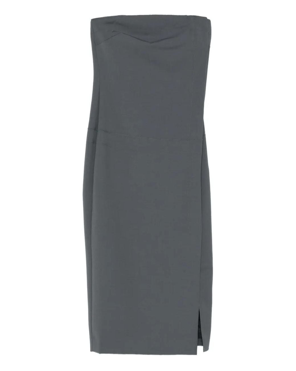 Entire studios Gray Strapless Midi Dress