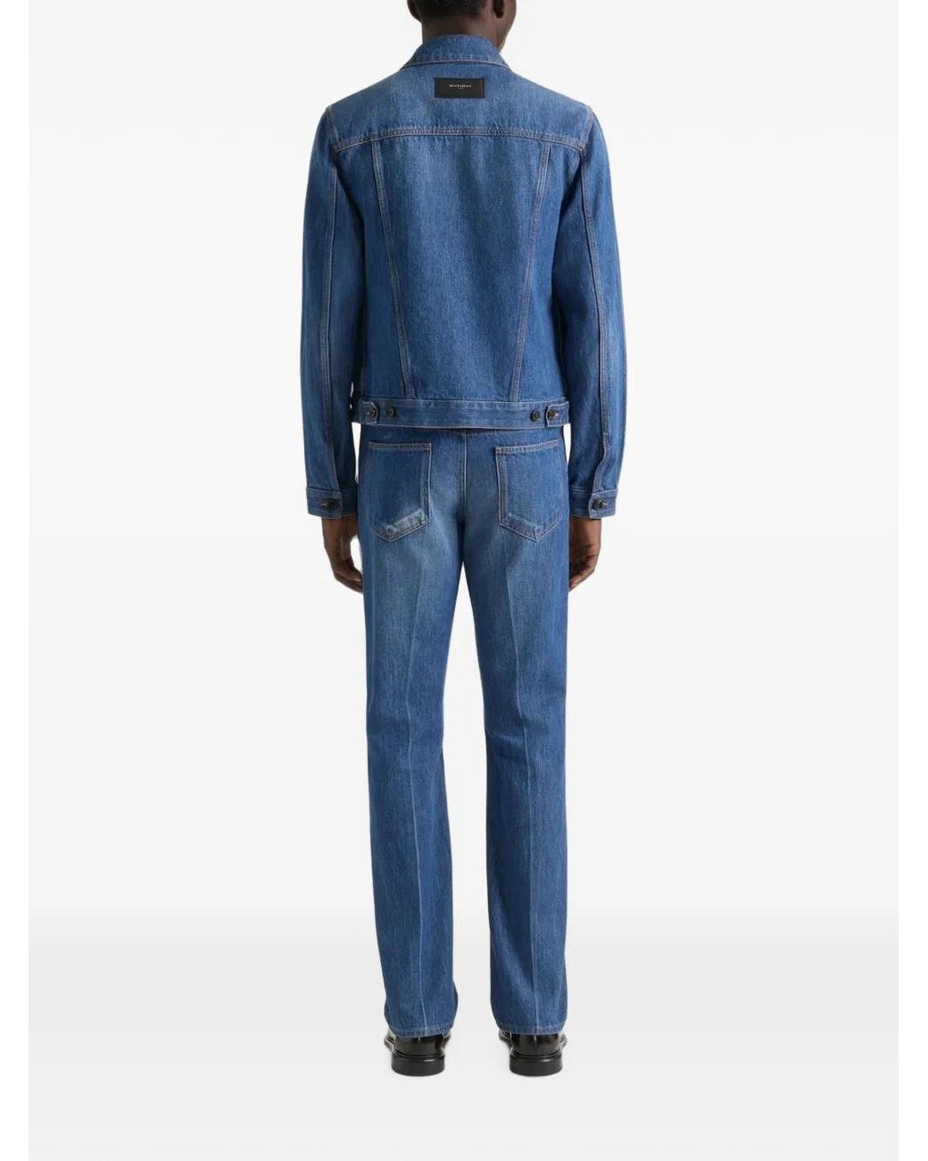 Jean Droit Délavé À Effet Froissé Givenchy pour homme en coloris Blue