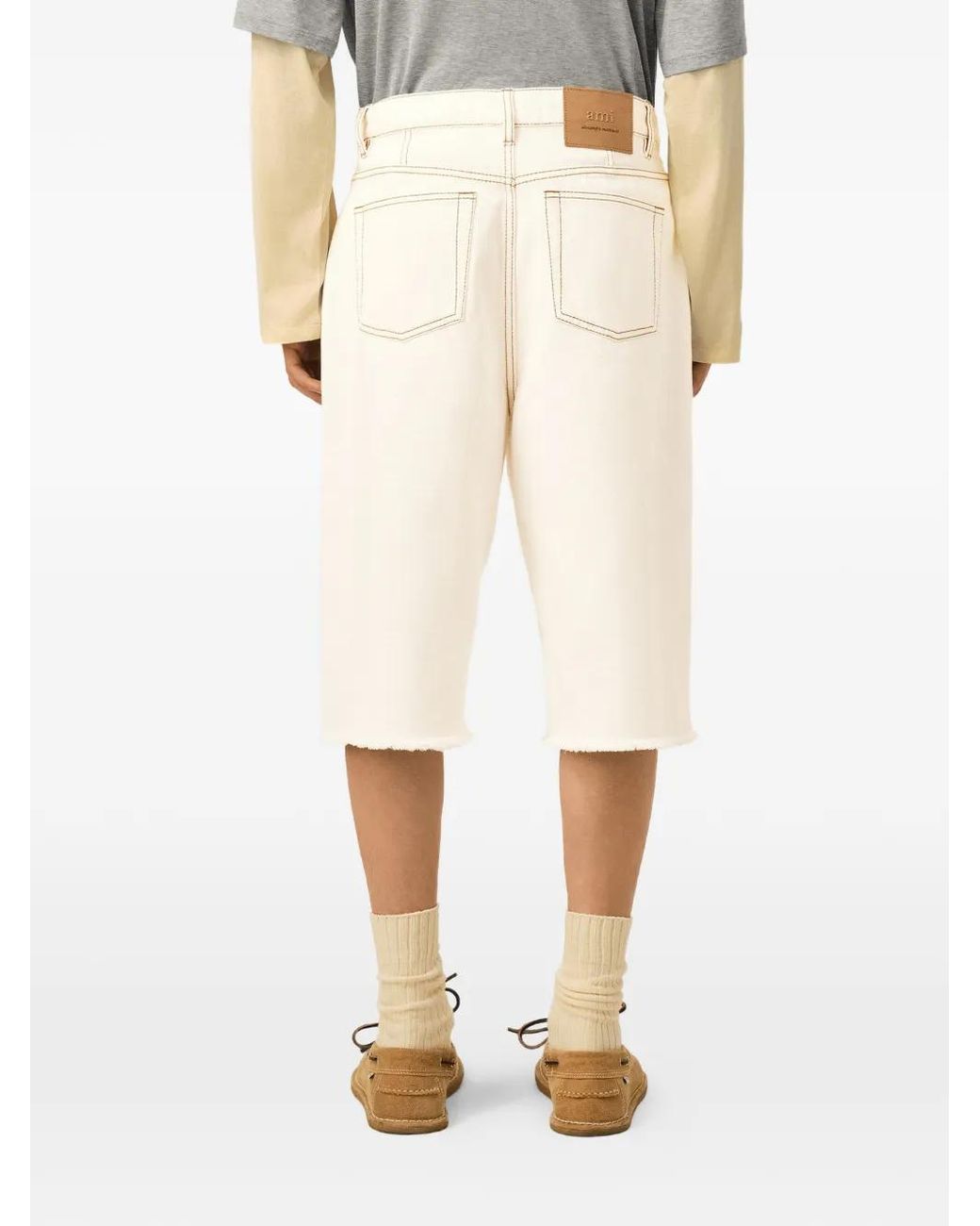 AMI Natural Short Large En Coton for men