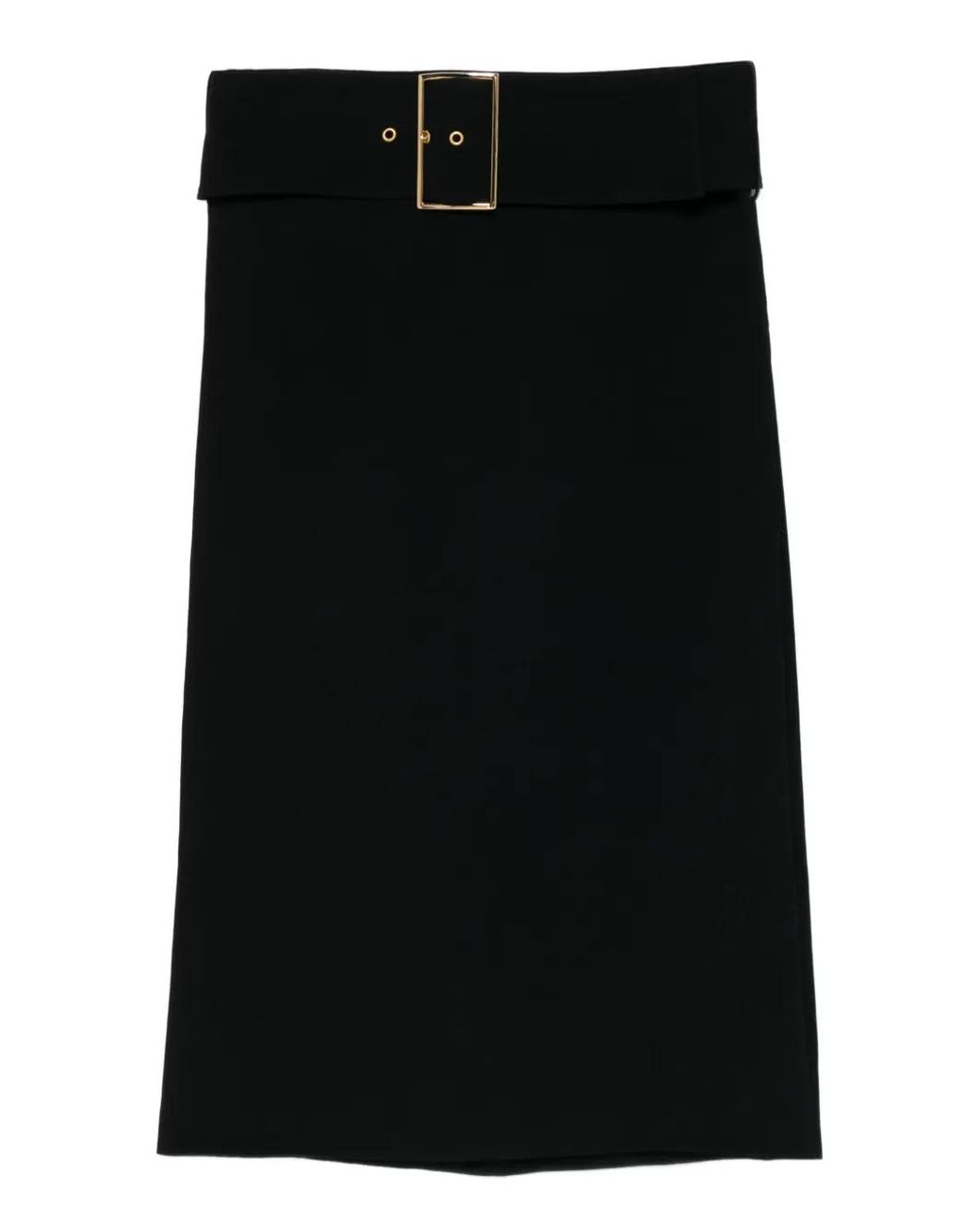 ROWEN ROSE Black Buckle Mini Skirt