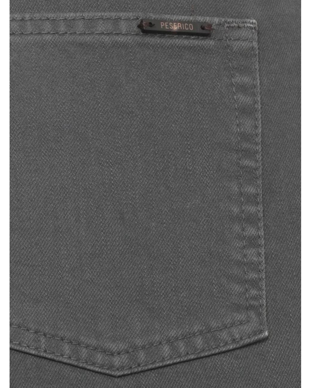 Peserico Gray Turn-Up Cuff Jeans