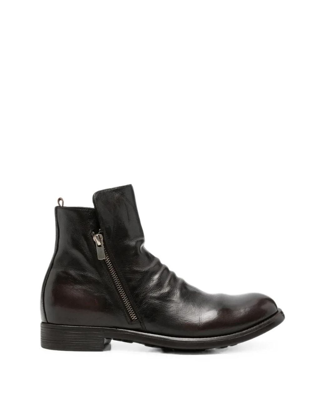 Officine Creative Black Chronicle 042 Zip-Up Boots for men