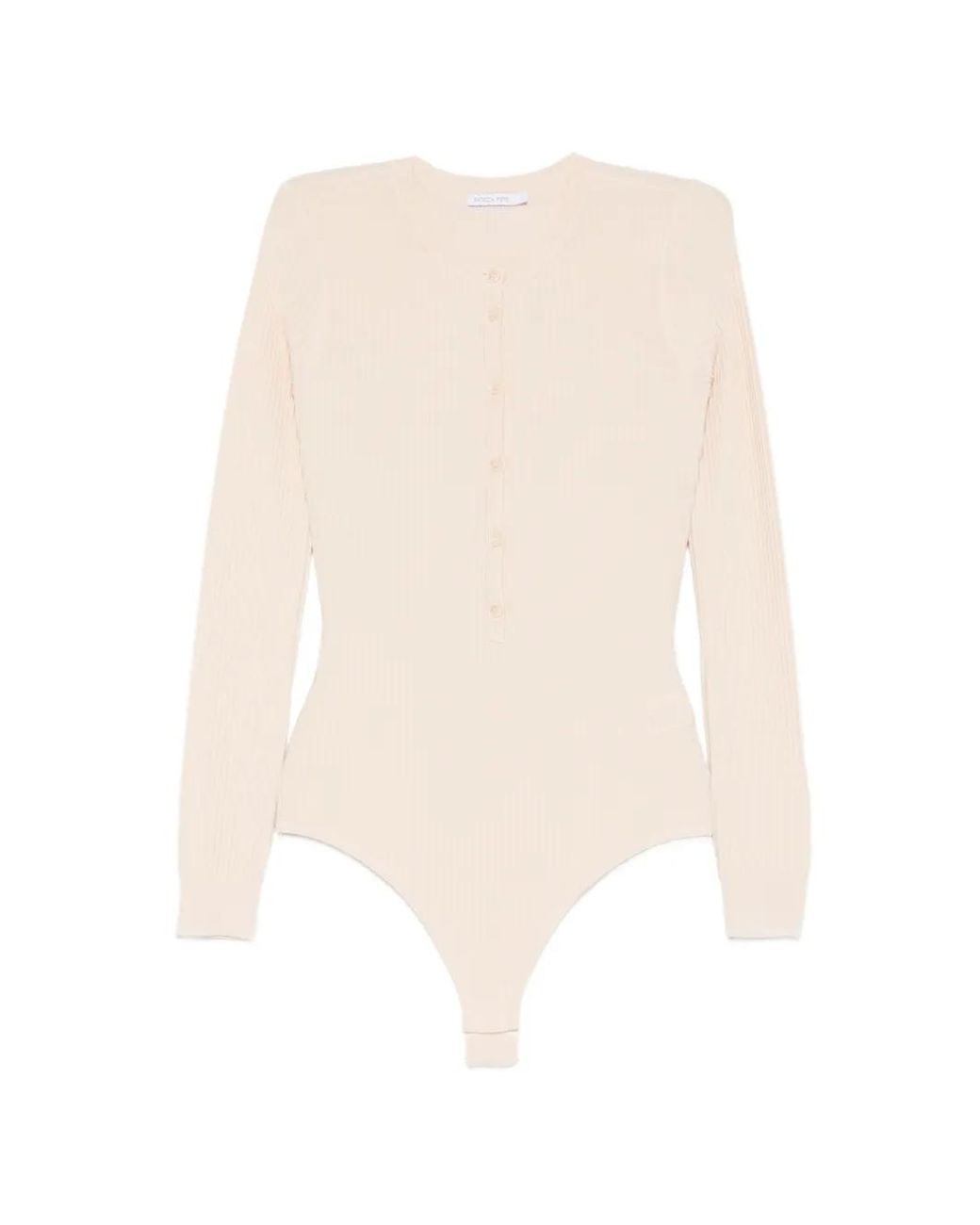 Patrizia Pepe White Button-Fastening Bodysuit