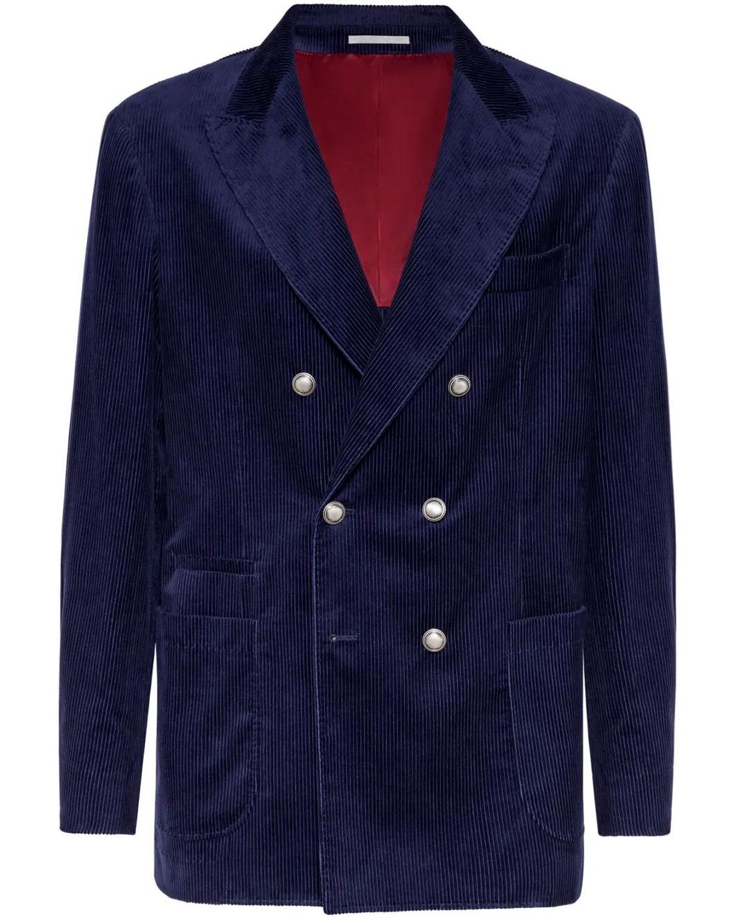 Brunello Cucinelli Blue Sophisticated Deconstructed Jacket For for men