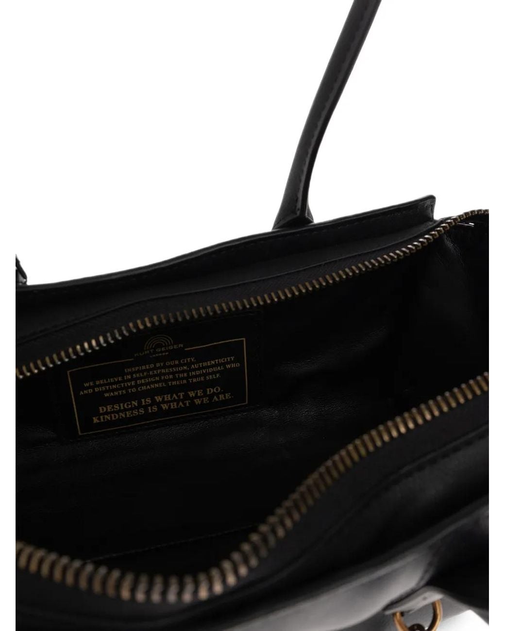 Kurt Geiger Black Sloane East-West Leather Shoulder Bag