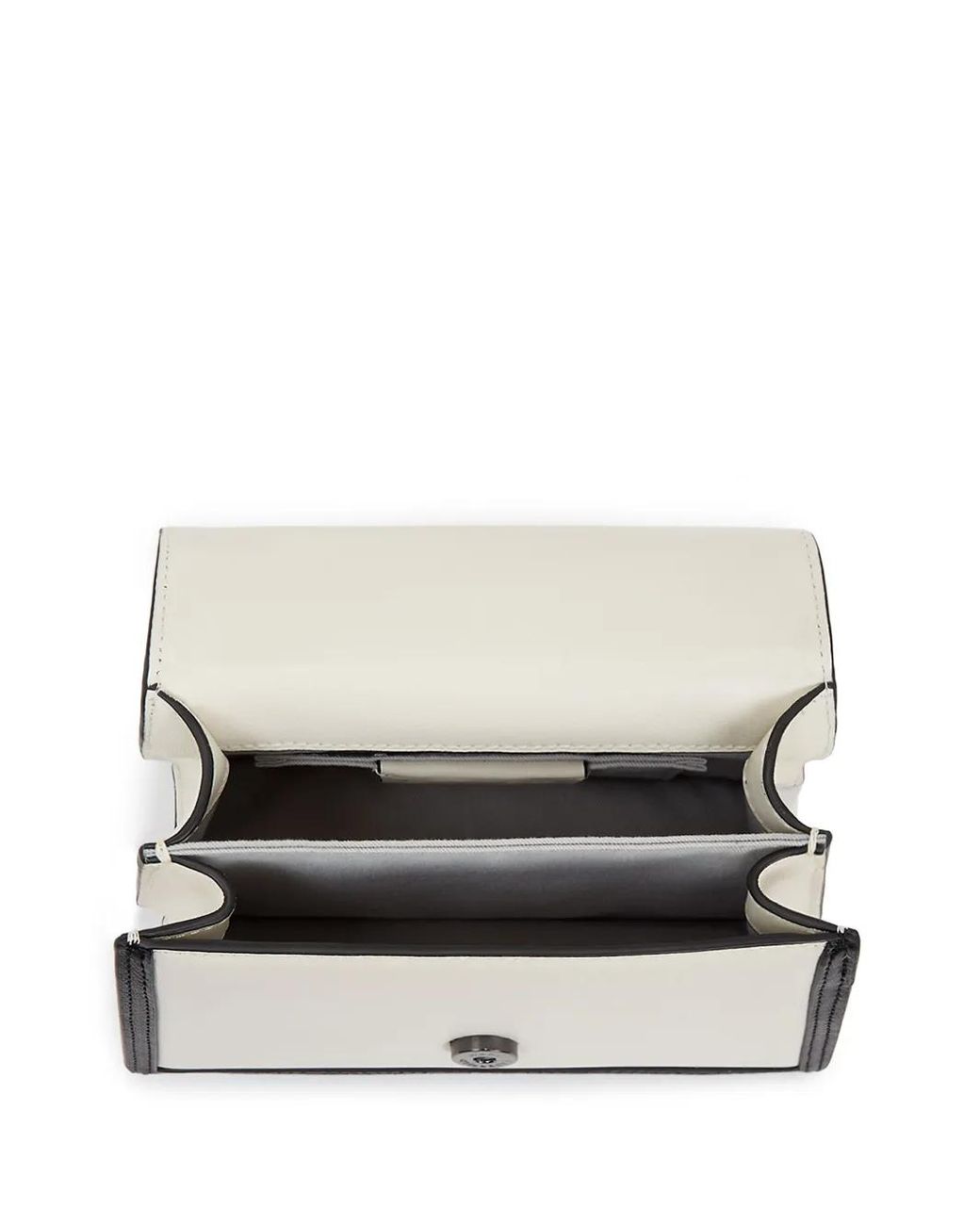 Karl Lagerfeld Black Signature Leather Top-Handle Bag